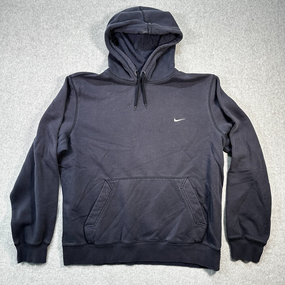 Nike Pullover Hoodie Blue Men's Large Fleece Front Pocket Long Sleeve